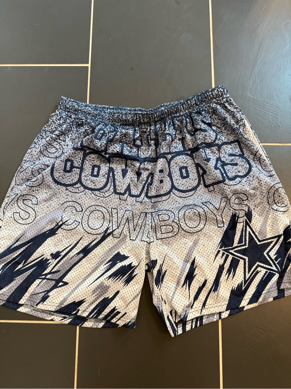 NFL Dallas Cowboys Navy and White Athletic Shorts